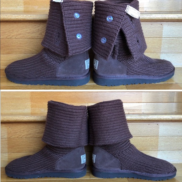 NEW UGG AUSTRALIA Sweater Knit Boots Knee High Tall Boots Short Boot Booties - Picture 5 of 8